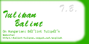 tulipan balint business card
